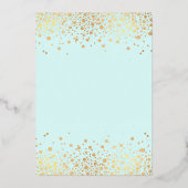 PixDezines Gold Bat Mitzvah DIY Achtergrond Folie Uitnodiging (Achterkant)