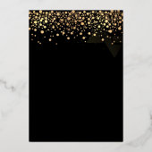 PixDezines Gold Confetti Bar Mitzvah DIY-kleur Folie Uitnodiging (Achterkant)