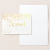 PixDezines Gold Confetti/Reserved Table Sign Folie Kaarten (Display)