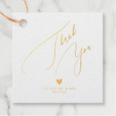 PixDezines Gold Foil Luxe Calligrafie Hartelijk da Bedankjes Labels (Voorkant)