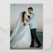 PixDezines Gold Foil Luxe Calligrafietnummer Folie Uitnodiging (Achterkant)