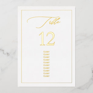 PixDezines Gold Foil Luxe Calligrafietnummer Folie Uitnodiging
