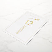 PixDezines Gold Foil Luxe Calligrafietnummer Folie Uitnodiging (Gedraaid)