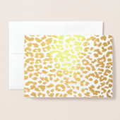 PixDezines Gold Leopard Spots Bedankt Folie Kaarten (Voorkant met envelop)