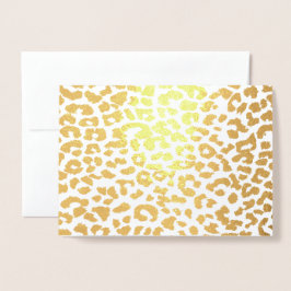 PixDezines Gold Leopard Spots Bedankt Folie Kaarten