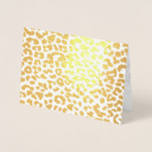 PixDezines Gold Leopard Spots Bedankt Folie Kaarten (Voorkant)