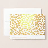 PixDezines Gold Leopard Spots Bedankt Folie Kaarten (Met envelop)