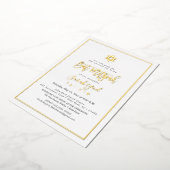 PixDezines Gold Modern Script Bat Mitzvah Folie Uitnodiging (Gedraaid)