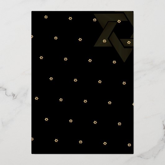 PixDezines Gold Modern Script Bat Mitzvah Folie Uitnodiging (Achterkant)