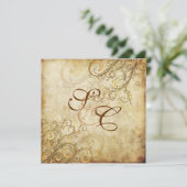 PixDezines  GOLD SWIRLS/FAUX PARCHMENT Kaart (Staand voorkant)