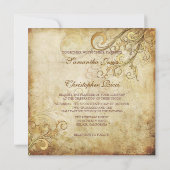 PixDezines  GOLD SWIRLS/FAUX PARCHMENT Kaart (Achterkant)