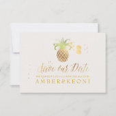 PixDezines Golden Pineapple/save our date Save The Date (Voorkant)