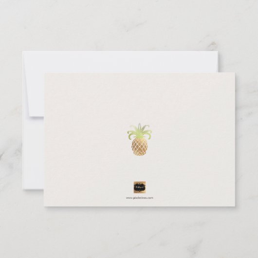 PixDezines Golden Pineapple/save our date Save The Date (Achterkant)