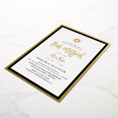 PixDezines Goud ModernScript Mitzvah DIY Kleuren Folie Uitnodiging (Gedraaid)