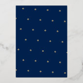 PixDezines Goud ModernScript Mitzvah DIYAchtergron Folie Uitnodiging (Achterkant)