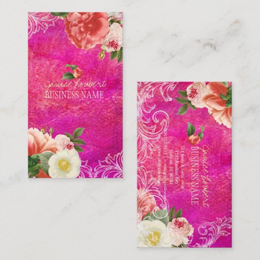 PixDezines goudbladeren+ pinda's Visitekaartje (Voorkant / Achterkant)