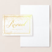 PixDezines Gouden Confetti/Gereserveerde Tafelteke Folie Kaarten (Display)