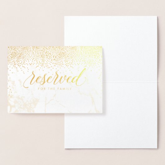 PixDezines Gouden Confetti/Gereserveerde Tafelteke Folie Kaarten (Display)