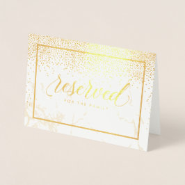 PixDezines Gouden Confetti/Gereserveerde Tafelteke Folie Kaarten
