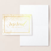 PixDezines Gouden Confetti/Gereserveerde Tafelteke Folie Kaarten (Display)