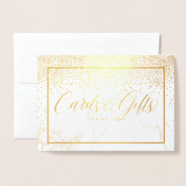 PixDezines Gouden Confetti/Kaarten+Gifts Tafelteke Folie Kaarten
