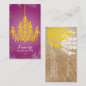 PixDezines gouden kroonluchter/DIY kleur Visitekaartje (Voorkant / Achterkant)