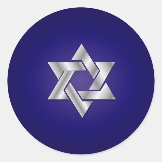 PixDezines gouden ster van david/DIY achtergrond Ronde Sticker (Voorkant)