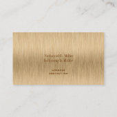 PixDezines gouden toongeborsteld staal/DIY-lettert Visitekaartje (Achterkant)