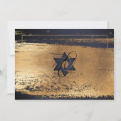 PixDezines GRAFIET GRIJS GOUD PENSEELSTREEK Mitzva Kaart (Achterkant)