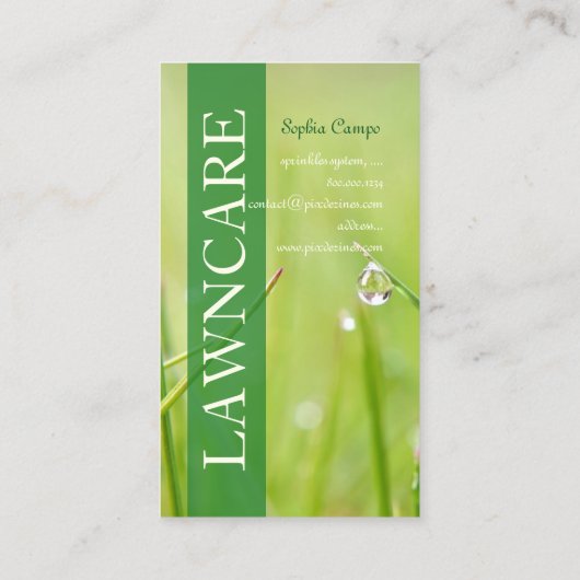 PixDezines grawn care/gardener/DIY fonts Visitekaartje (Achterkant)