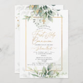 PixDezines Green Gold Eucalyptus 1stHeilige Commun Kaart (Voorkant / Achterkant)