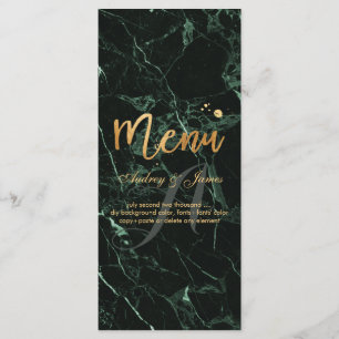PixDezines Green Marble/Shine Menu/Faux Gold Menu