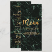 PixDezines Green Marble/Shine Menu/Faux Gold Menu (Voorkant / Achterkant)