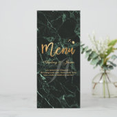 PixDezines Green Marble/Shine Menu/Faux Gold Menu (Staand voorkant)