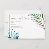 PixDezines Green Palm Frands Accommodaties RSVP Kaartje (Achterkant)
