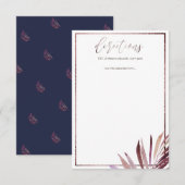 PixDezines Green Palm Fronds Routebeschrijving RSVP Kaartje (Voorkant / Achterkant)