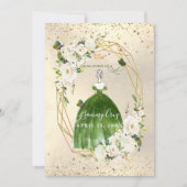 PixDezines Green Quinceanera H2 Alabaster Rozen Kaart (Voorkant)