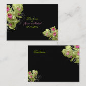 PixDezines Green+Roze Orchid, Richtingen/diy kleur Informatiekaartje (Voorkant / Achterkant)