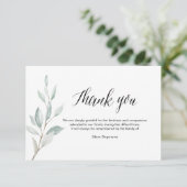 PixDezines Greenery Bereavement Bedankt Kaart (Staand voorkant)