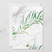 PixDezines Greenery Palms+Marble+Roos Gold Heart Kaart (Achterkant)