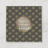 PixDezines GREENERY, SAGE+PINE Vierkante Visitekaartje (Achterkant)