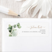 PixDezines Greenery Waterverf Eucalyptus Branch Etiket (Insitu)