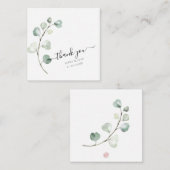 PixDezines Greenery Waterverf Eucalyptus Branch Notitiekaartje (Voorkant / Achterkant)
