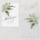 PixDezines Greenery Waterverf Eucalyptus Branch Notitiekaartje (Voorkant / Achterkant)