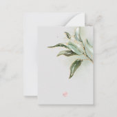 PixDezines Greenery Waterverf Eucalyptus Branch Notitiekaartje (Achterkant)