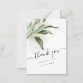 PixDezines Greenery Waterverf Eucalyptus Branch Notitiekaartje (Voorkant)