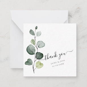 PixDezines Greenery Waterverf Eucalyptus Branch Notitiekaartje