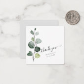 PixDezines Greenery Waterverf Eucalyptus Branch Notitiekaartje (Voorkant / Achterkant in situ)