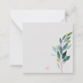 PixDezines Greenery Waterverf Eucalyptus Branch Notitiekaartje (Achterkant)