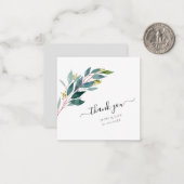 PixDezines Greenery Waterverf Eucalyptus Branch Notitiekaartje (Voorkant / Achterkant in situ)